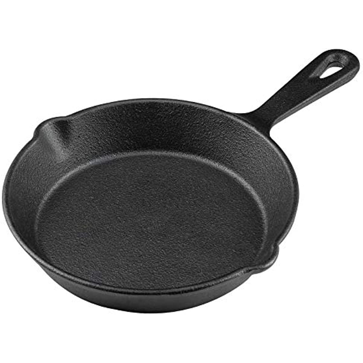 One-piece, 15.24 cm Cast Iron Frying Pan featuring a drip nozzle for easy pouring. Includes pre-treatment oven for safe cooking. Ideal for camping, indoor and outdoor cooking, as well as barbecue safety. Suitable for restaurant chef quality cooking. A