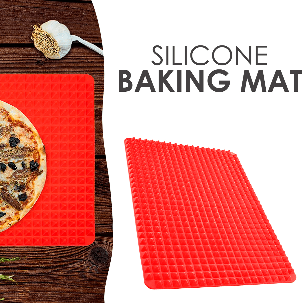 Durable Non-Stick Silicone Pyramid Cooking Mat for Baking, Microwave Oven, and Pastry - Convenient Cleanup and Long-lasting