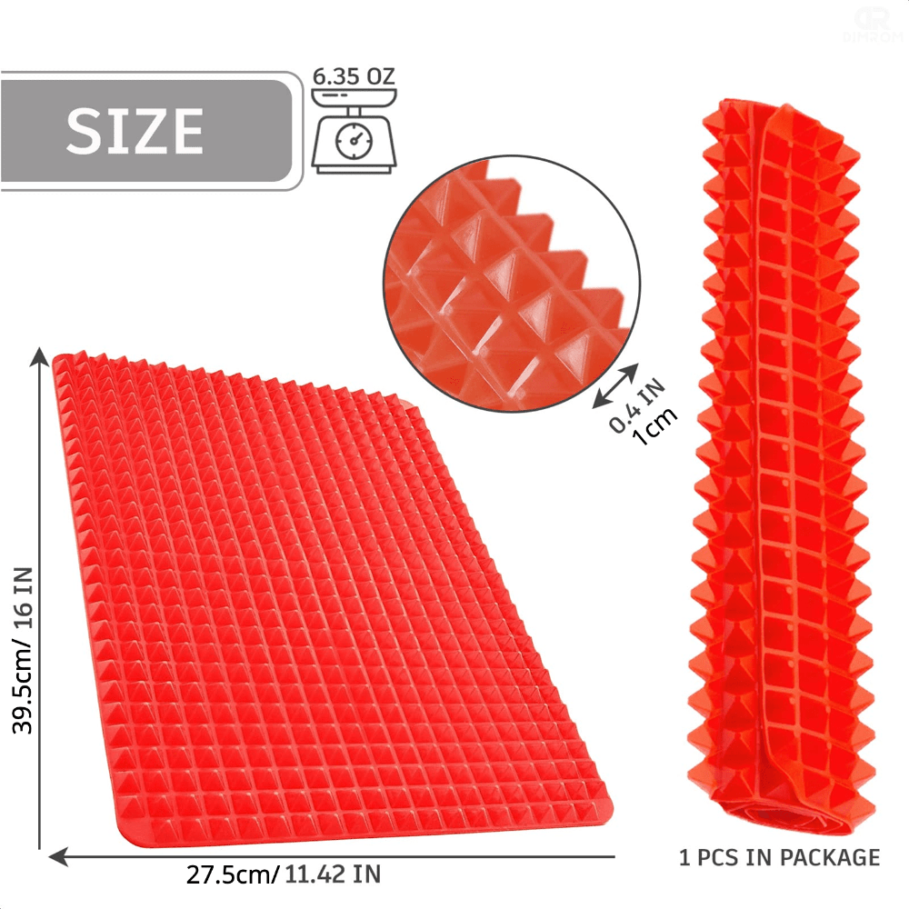 Durable Non-Stick Silicone Pyramid Cooking Mat for Baking, Microwave Oven, and Pastry - Convenient Cleanup and Long-lasting