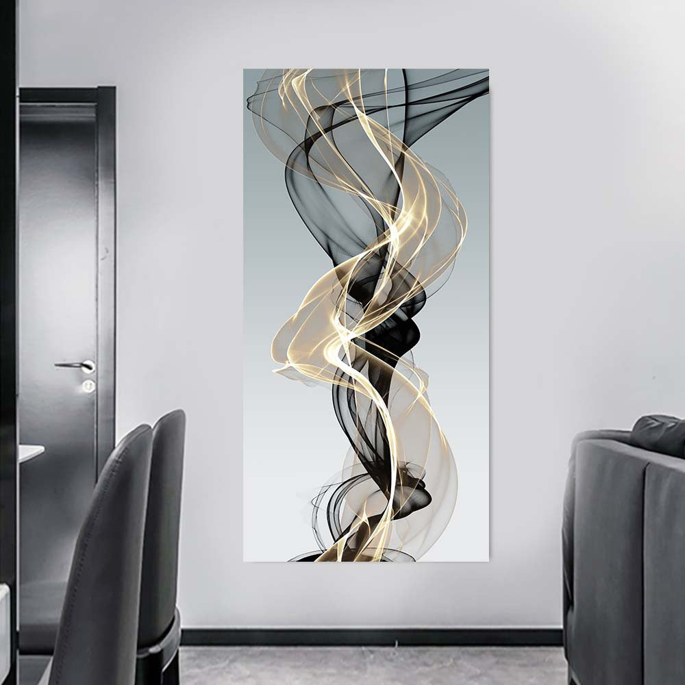 Nordic Abstract Ribbon Canvas Painting - Modern Wall Art for Living Room and Bedroom Decor, Frameless