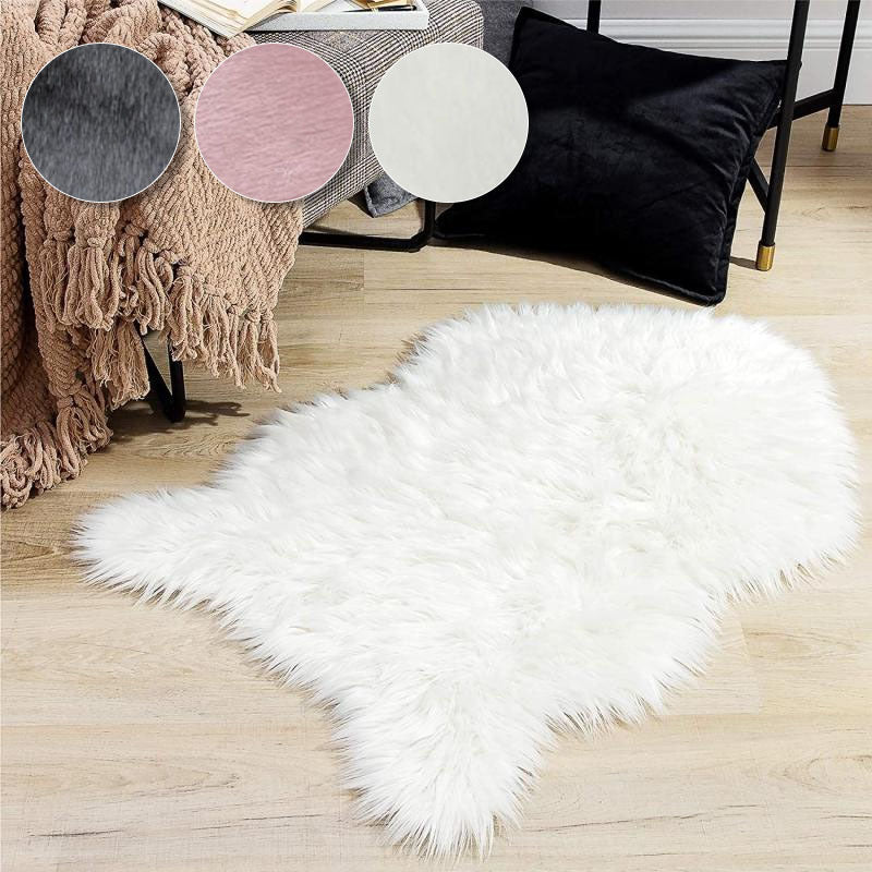 Luxurious Super Soft Fluffy Area Rug - Faux Fur Sheepskin Rug for Bedside Sofa Floor Nursery, Home Decor, Room Decor Carpet - 1 Piece