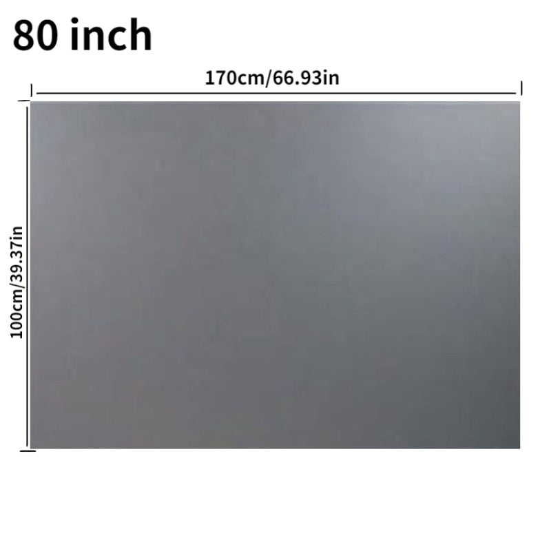 4K anti-light projection screen, 16:9 aspect ratio, reflective fabric, sizes available 152.4/203.2/254.0 cm.