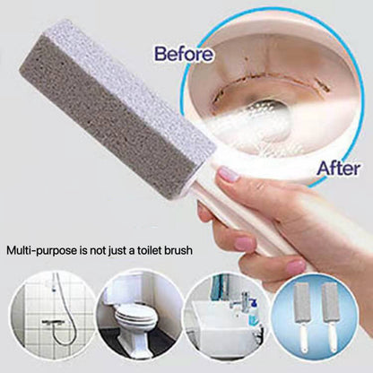 1 piece of Toilet Cleaner Stone with handle-pump, designed for cleaning toilets and removing scale, calcium, rust, toilet bowl rings, barbecue grime, and pool tile stains.