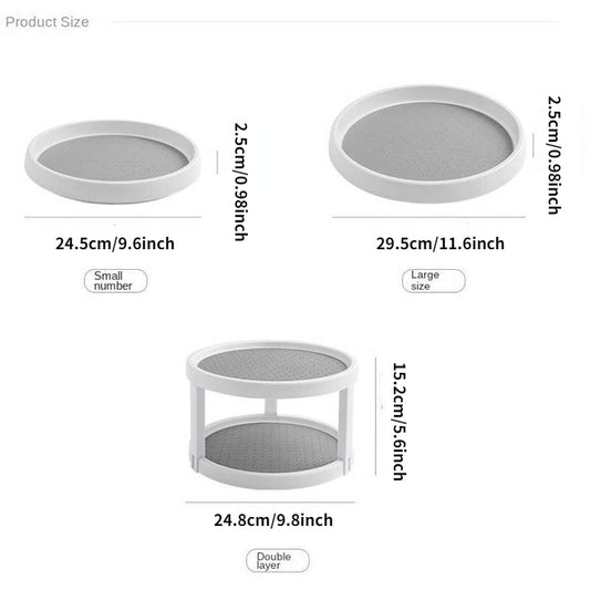 Многофункциональная вращающаяся на 360° подставка-органайзер для специй с нескользящим лотком для хранения кухонных принадлежностей - 1 шт.
