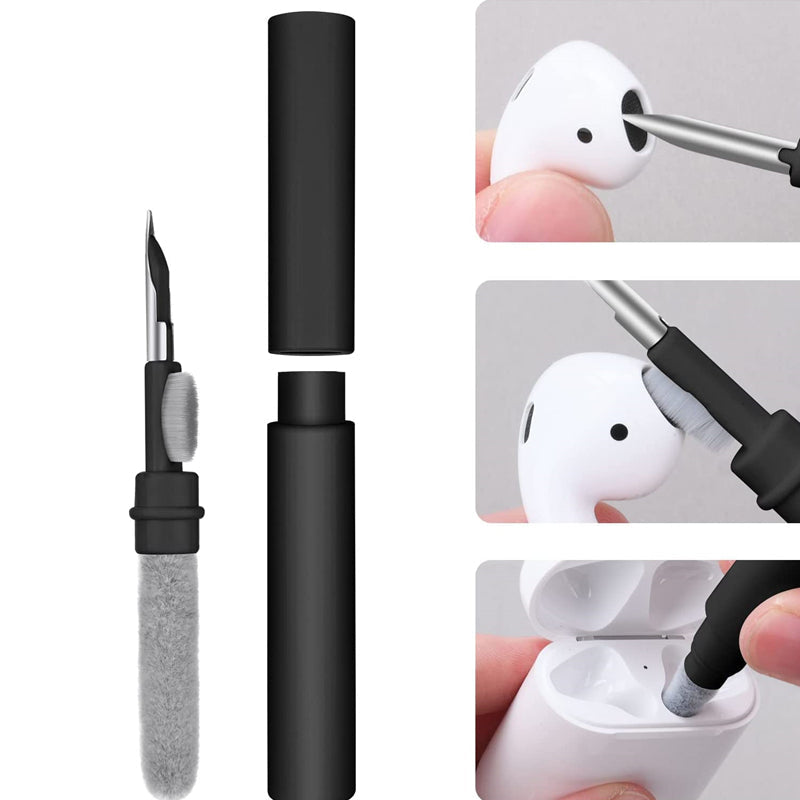 Earbuds Cleaning Pen - Multifunctional Cleaner Kit with Soft Brush for Wireless Earphones, Headphones, Charging Box Accessories, Computer, and Keyboard - 1 Piece, 7.62 cm