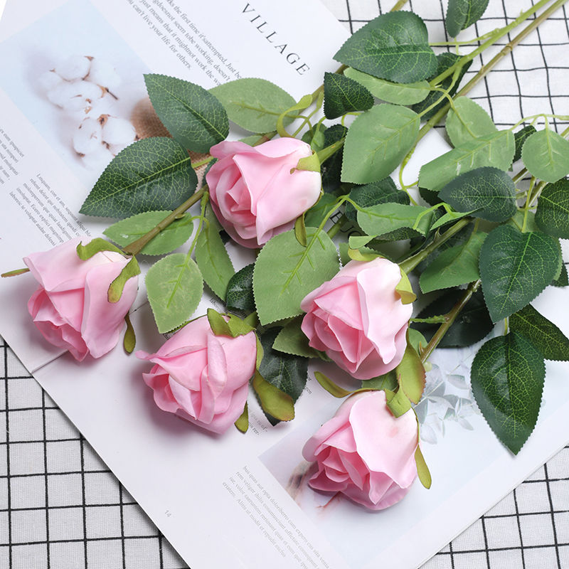 10 Artificial roses with stems for DIY party decorations and home décor. Perfect for weddings, birthdays, showers, Mother's Day, or Valentine's Day.