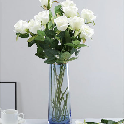 10 Artificial roses with stems for DIY party decorations and home décor. Perfect for weddings, birthdays, showers, Mother's Day, or Valentine's Day.