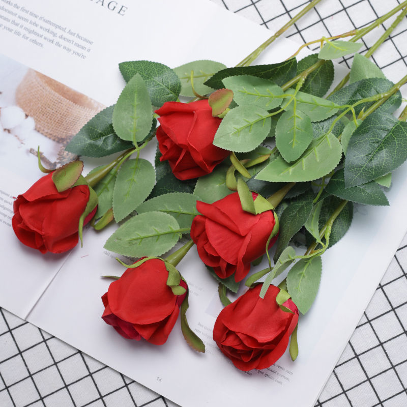 10 Artificial roses with stems for DIY party decorations and home décor. Perfect for weddings, birthdays, showers, Mother's Day, or Valentine's Day.