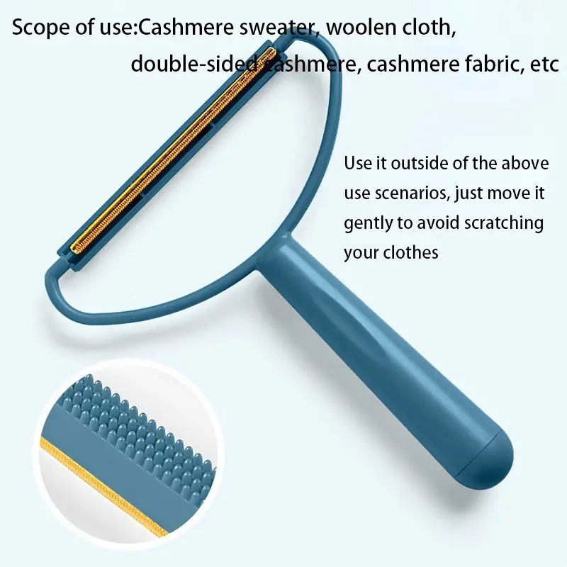 Reusable manual fabric shaver for nylon and fleece, ideal for clothes and home cleaning - Portable double-sided copper lint remover.