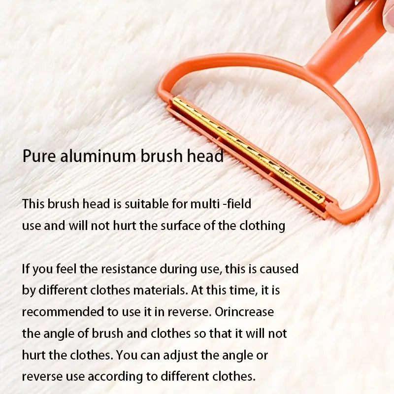 Reusable manual fabric shaver for nylon and fleece, ideal for clothes and home cleaning - Portable double-sided copper lint remover.