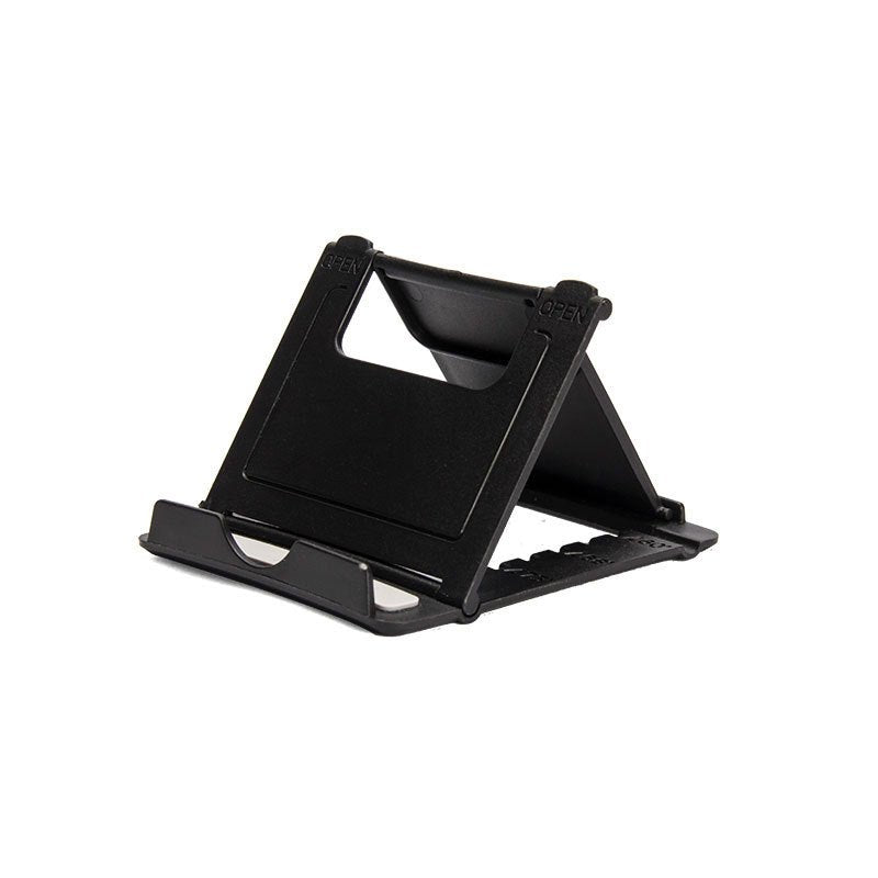 Desktop mobile phone holder with adjustable design, 8.38*7.11cm, available in 6 colors.