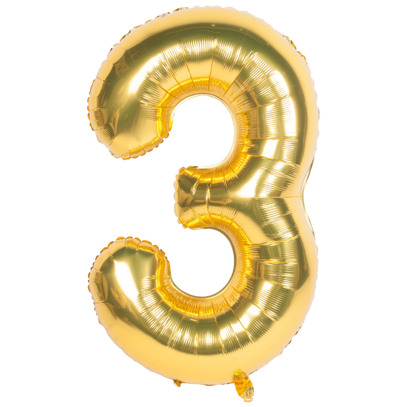 Birthday party decorations featuring a 40-inch golden large digit helium foil mylar balloon, photo balloon, and party supplies for weddings and aesthetic room decor.