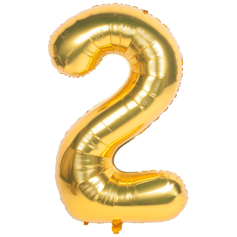 Birthday party decorations featuring a 40-inch golden large digit helium foil mylar balloon, photo balloon, and party supplies for weddings and aesthetic room decor.