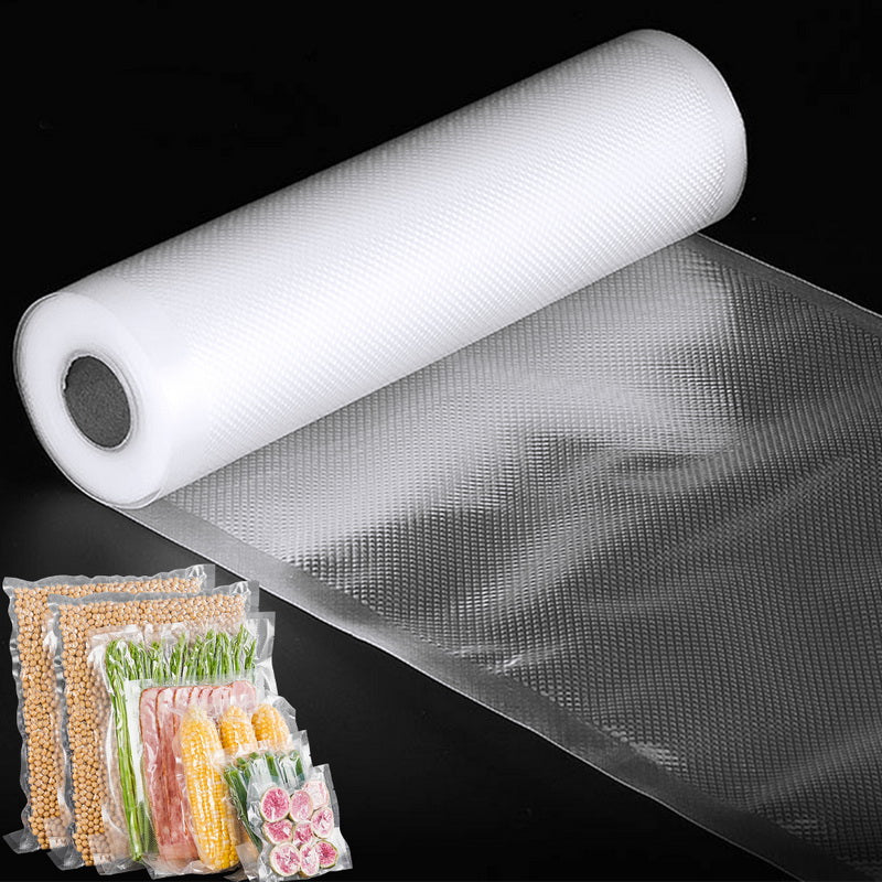 Preserve freshness and extend shelf life in the home kitchen with a roll of Food Vacuum Bags for Vacuum Sealer Machine. Ideal for preserving food and kitchen supplies.