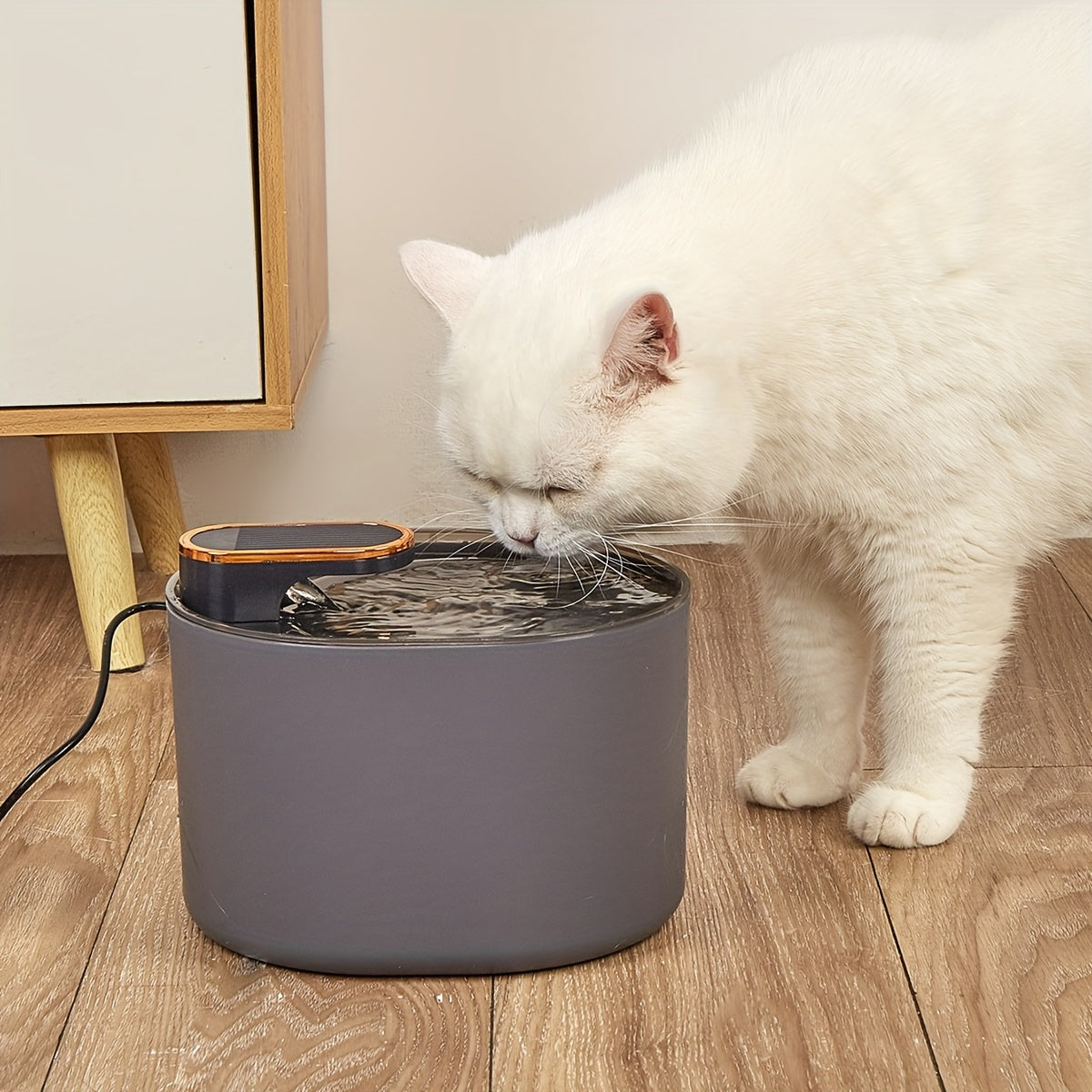 Silent, indoor-friendly water dispenser for small and medium-sized pets.