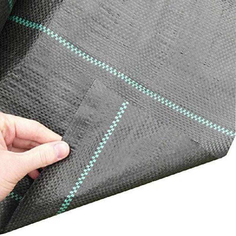 Durable 2m Wide Black PP Weed Barrier Fabric for Garden and Lawn Care