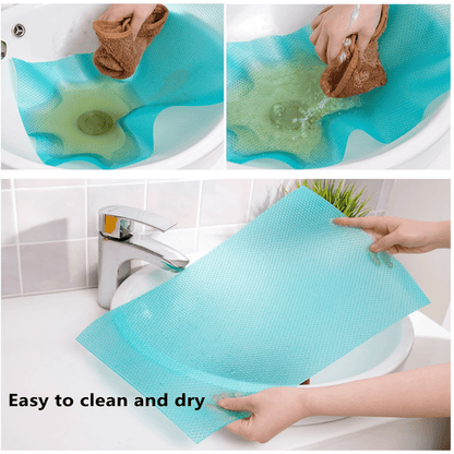 Set of 4 Waterproof Refrigerator Mats - Absorbent Shelf Liners for Fridge, Drawer, Table - Essential Kitchen Accessories and Tools