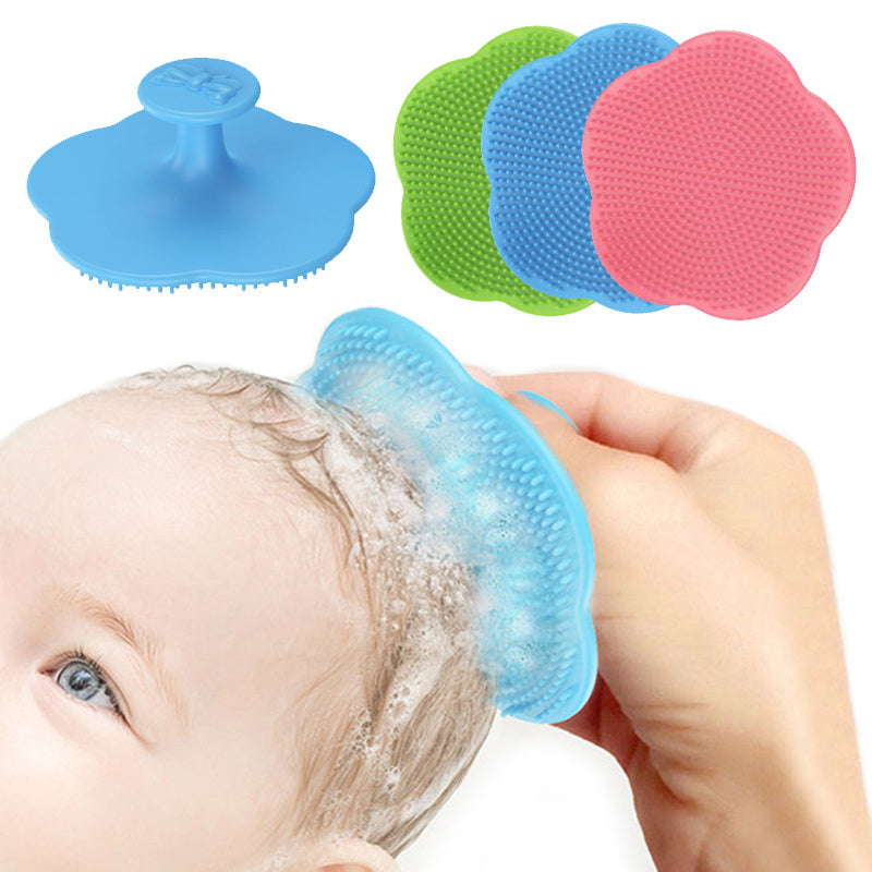 Gentle and plump-headed infant bathing hair cleaning brush massager comb for newborns, perfect for Halloween, Thanksgiving, and Christmas gifting.