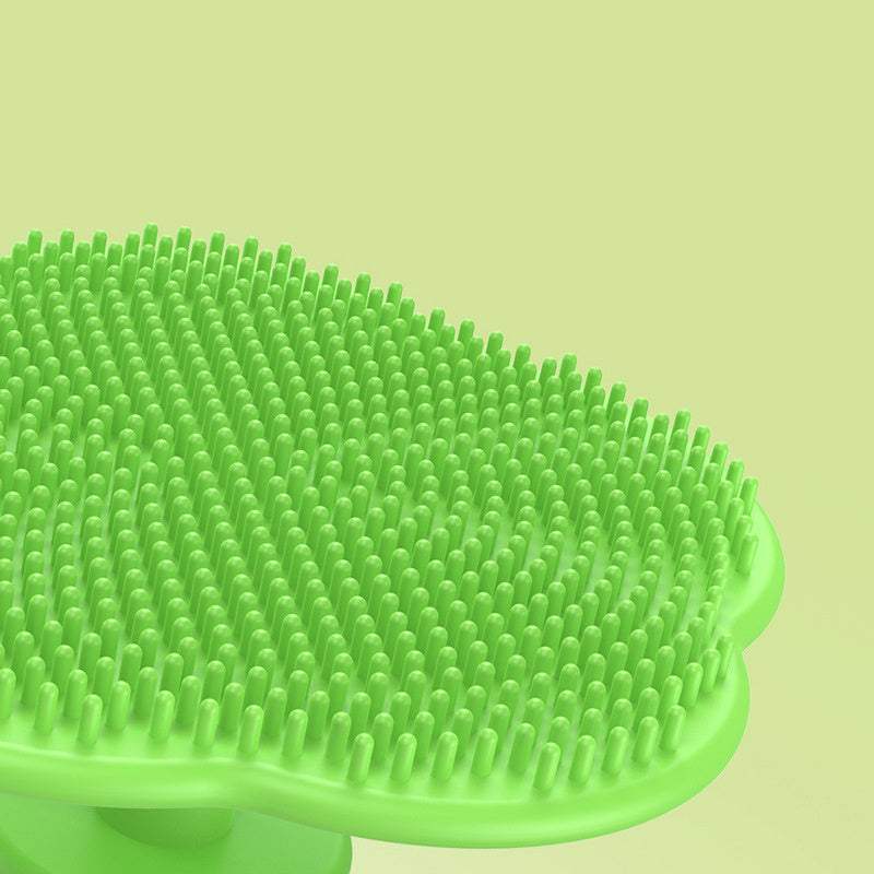 Gentle and plump-headed infant bathing hair cleaning brush massager comb for newborns, perfect for Halloween, Thanksgiving, and Christmas gifting.