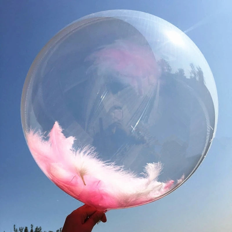 10 transparent Bobo bubble balloons ranging from 25.4-60.96cm for wedding, birthday, or baby shower decoration.