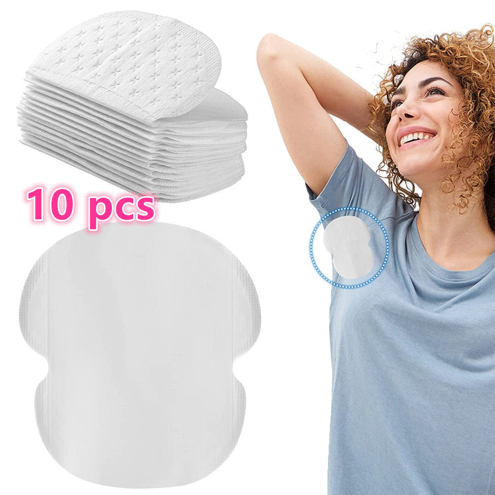 Stay fresh and comfortable all summer with 10 disposable underarm sweat pads.