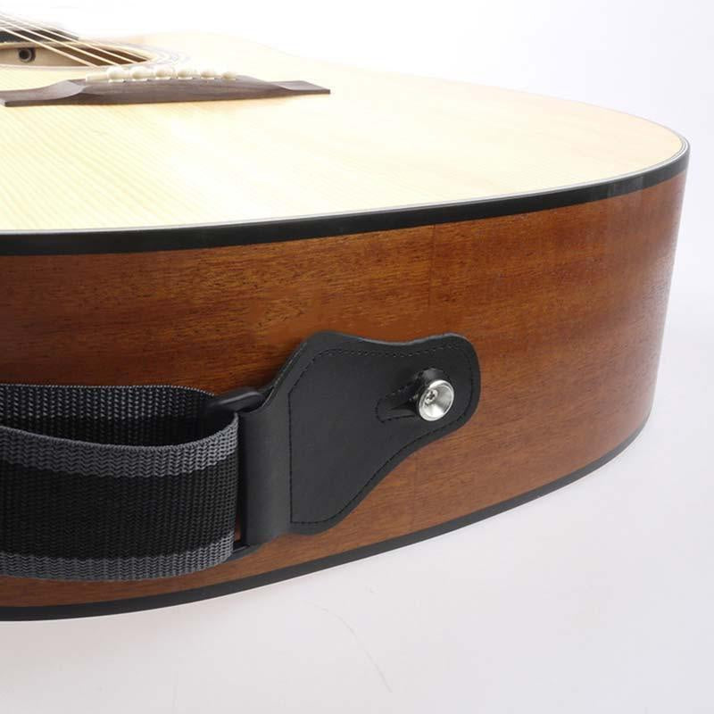 Adjustable guitar strap suitable for electric, acoustic, and bass guitars, with detachable paddles included.