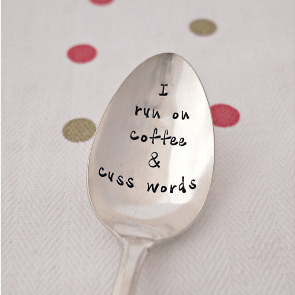 1pc Coffee Cuss Words Spoon - Funny and Unique Gift for Him or Her