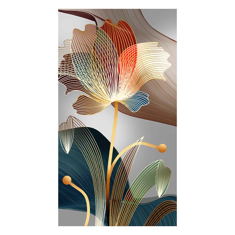 Abstract Flowers Canvas Painting for home decor, suitable for living room, bedroom, or bathroom. Frameless design.