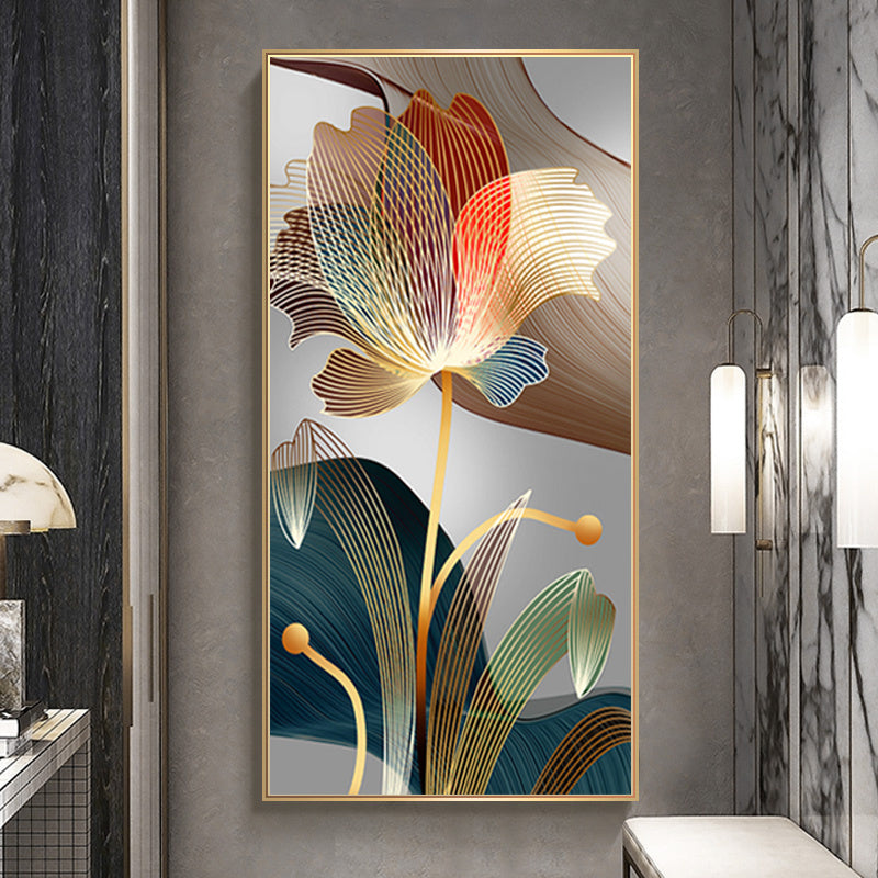 Abstract Flowers Canvas Painting for home decor, suitable for living room, bedroom, or bathroom. Frameless design.