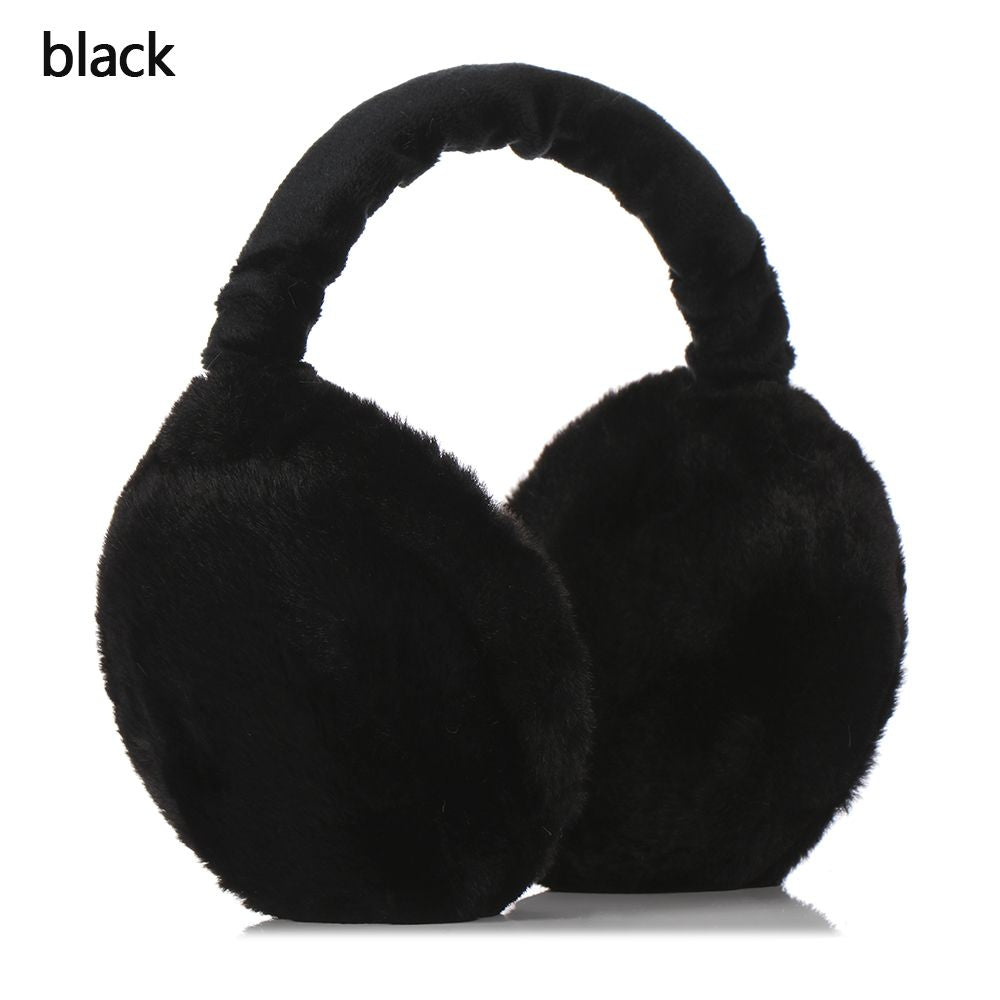 Unisex Foldable Solid Color Earmuffs in Soft Plush, Keep Your Ears Warm and Comfortable During Winter Outdoor Activities, Coldproof Design.