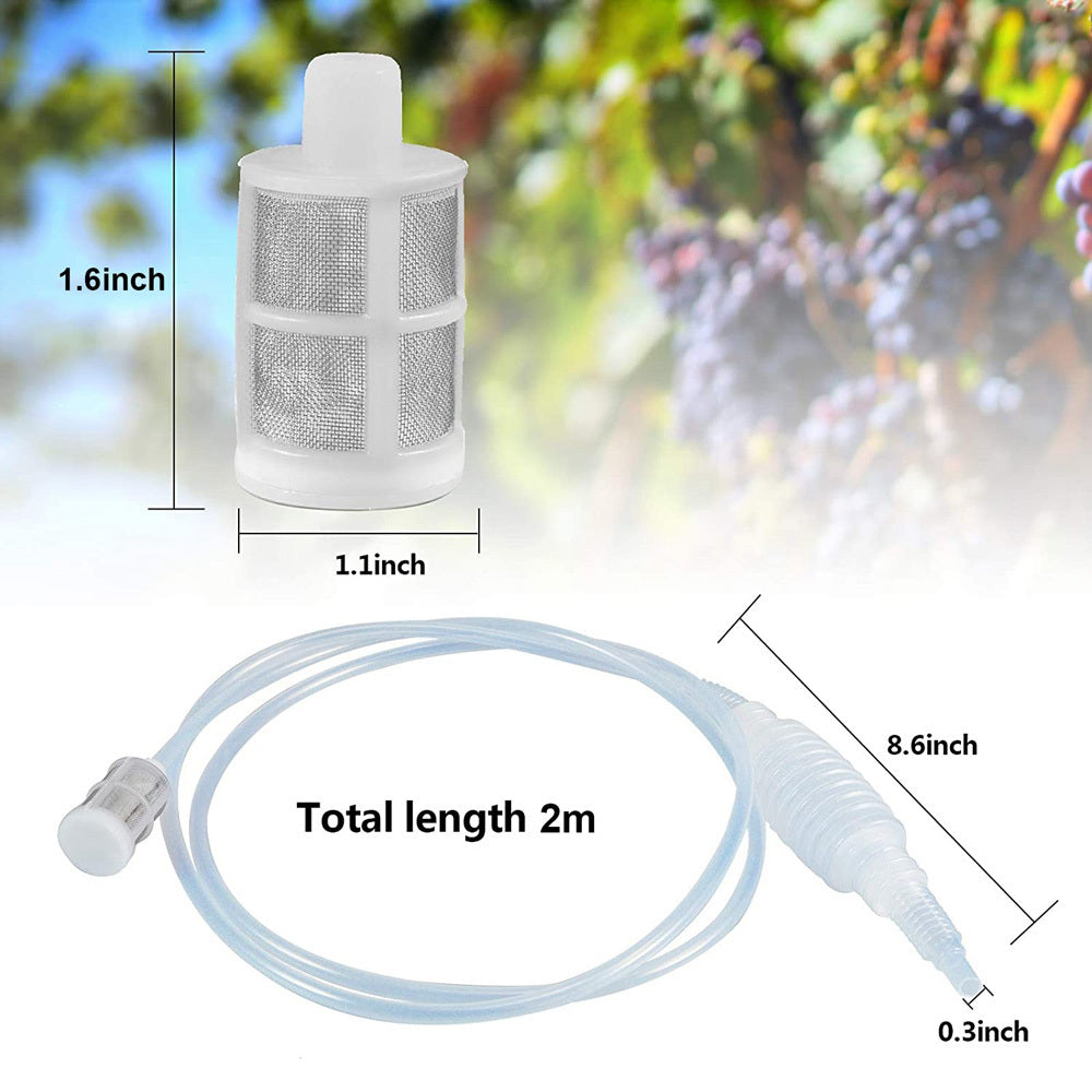 DIY Home Brewing Siphon Hose for Making Red Wine - Food Grade Plastic Alcohol Distiller Filter Tube Tool