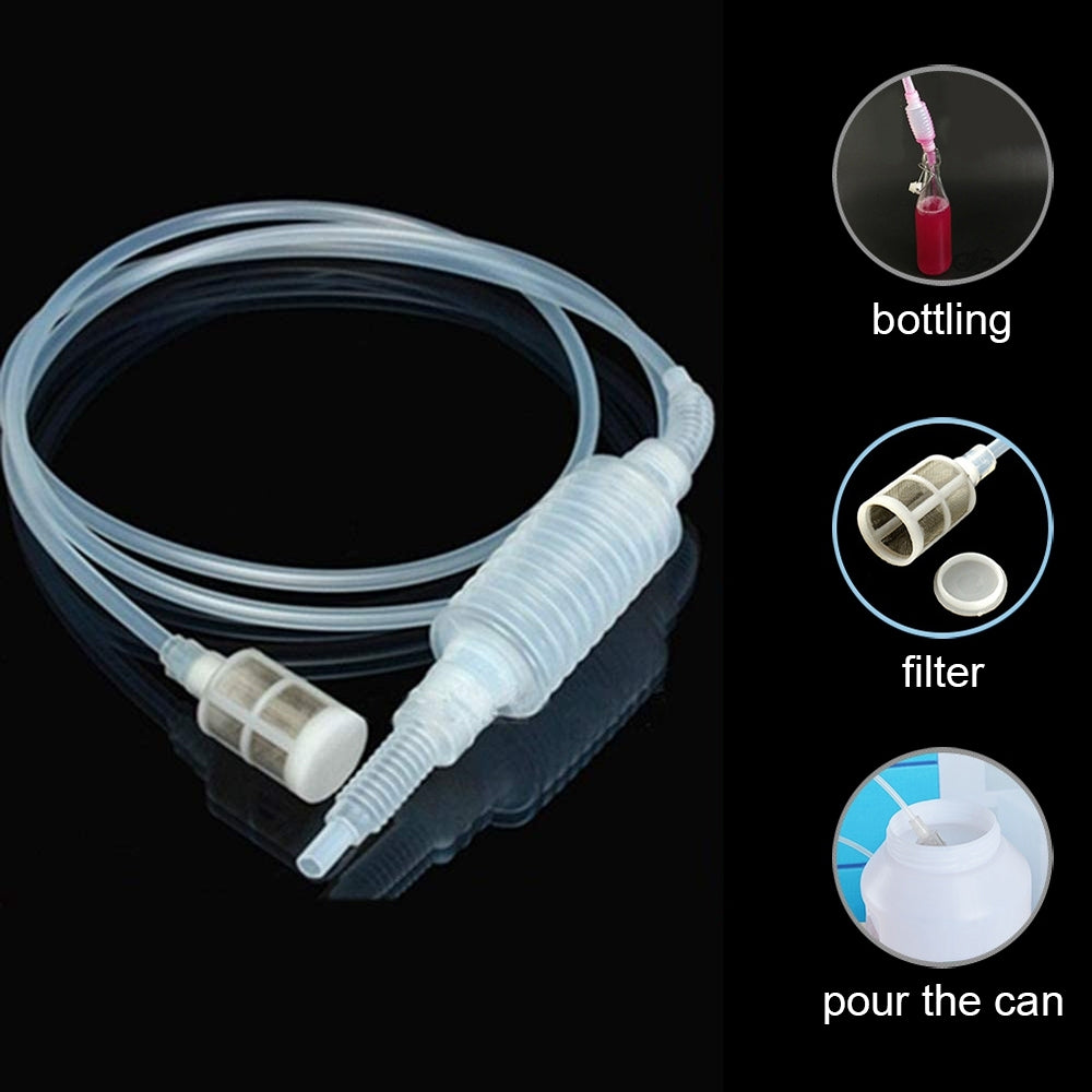 DIY Home Brewing Siphon Hose for Making Red Wine - Food Grade Plastic Alcohol Distiller Filter Tube Tool