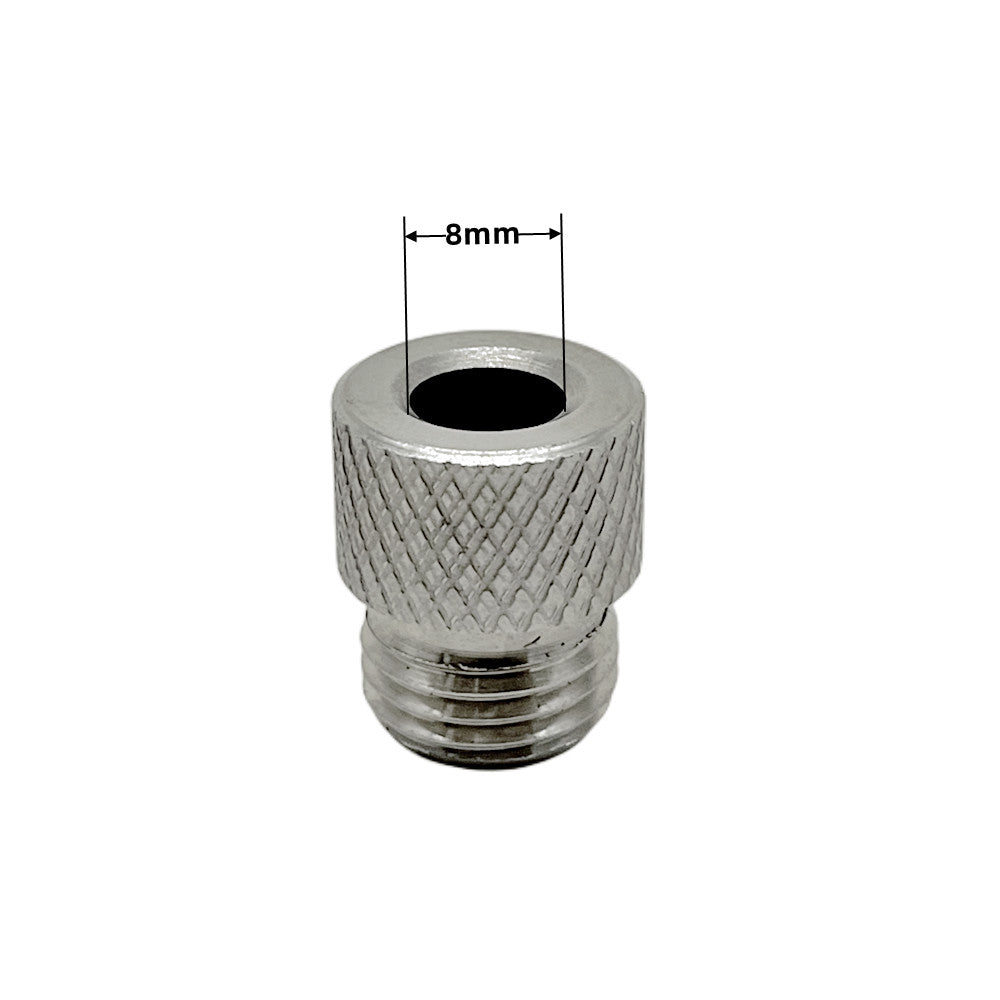 Woodworking drill guide sleeves made of stainless steel for 3mm-10mm, used as bushing for doweling and pocket hole jigs.