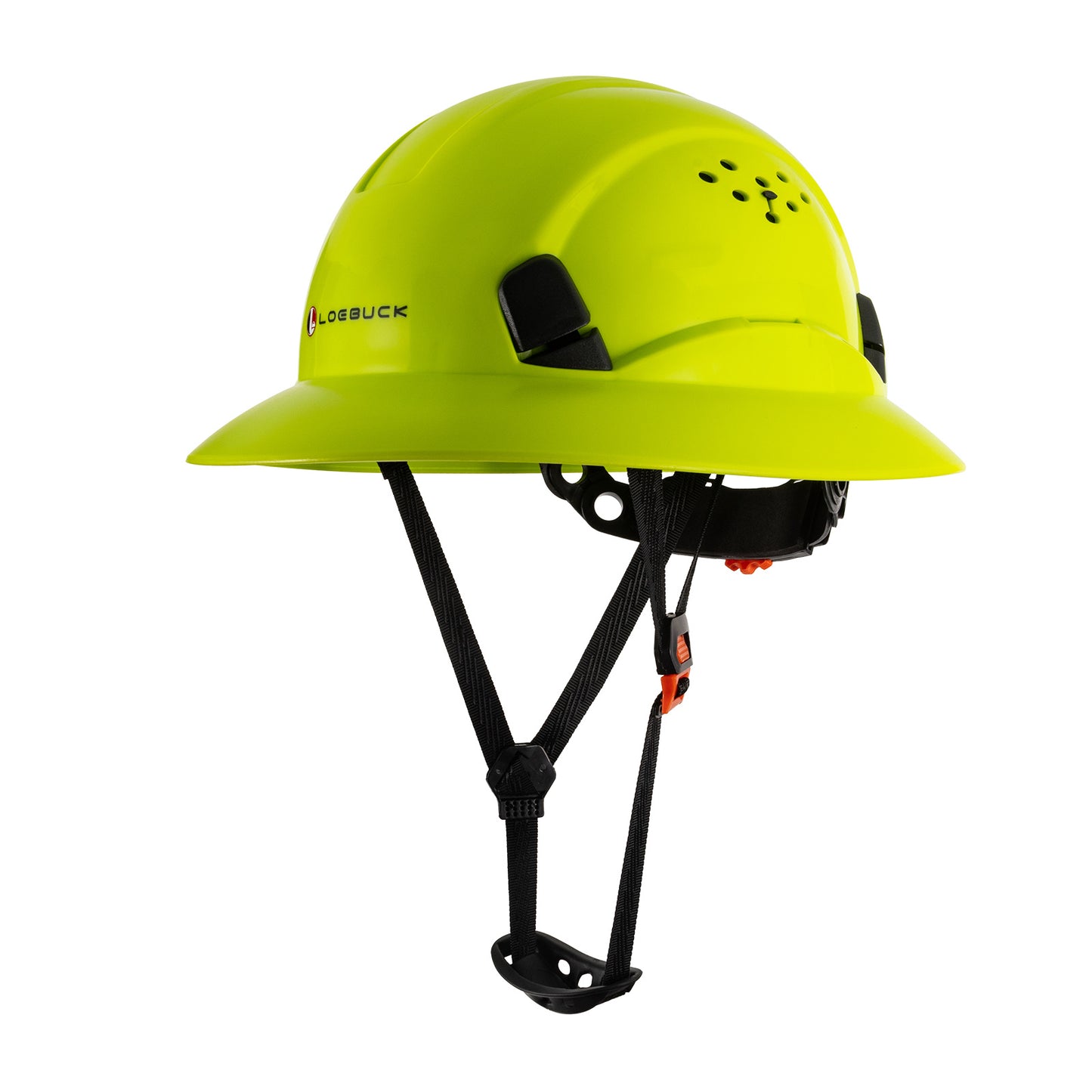 LOEBUCK Vented Construction Safety Hard Hat with Adjustable Suspension