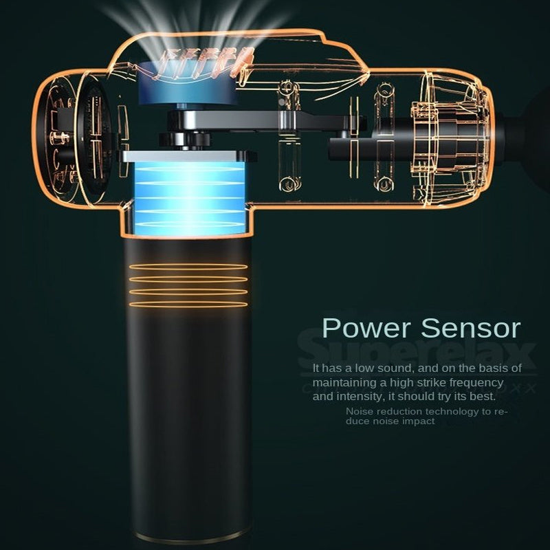 Rechargeable Fascia Gun with 8 Massage Heads, LED Screen, and 99 Levels of Muscle Massage