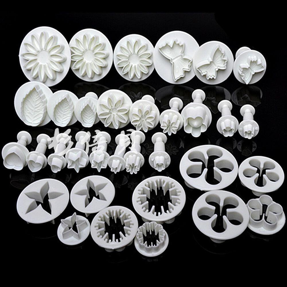 Set of 33 Flower Butterfly Leaf Cookie Cutters and Stamps - Ideal for Baking, Fondant Molding, Kitchen Gadget and Accessory