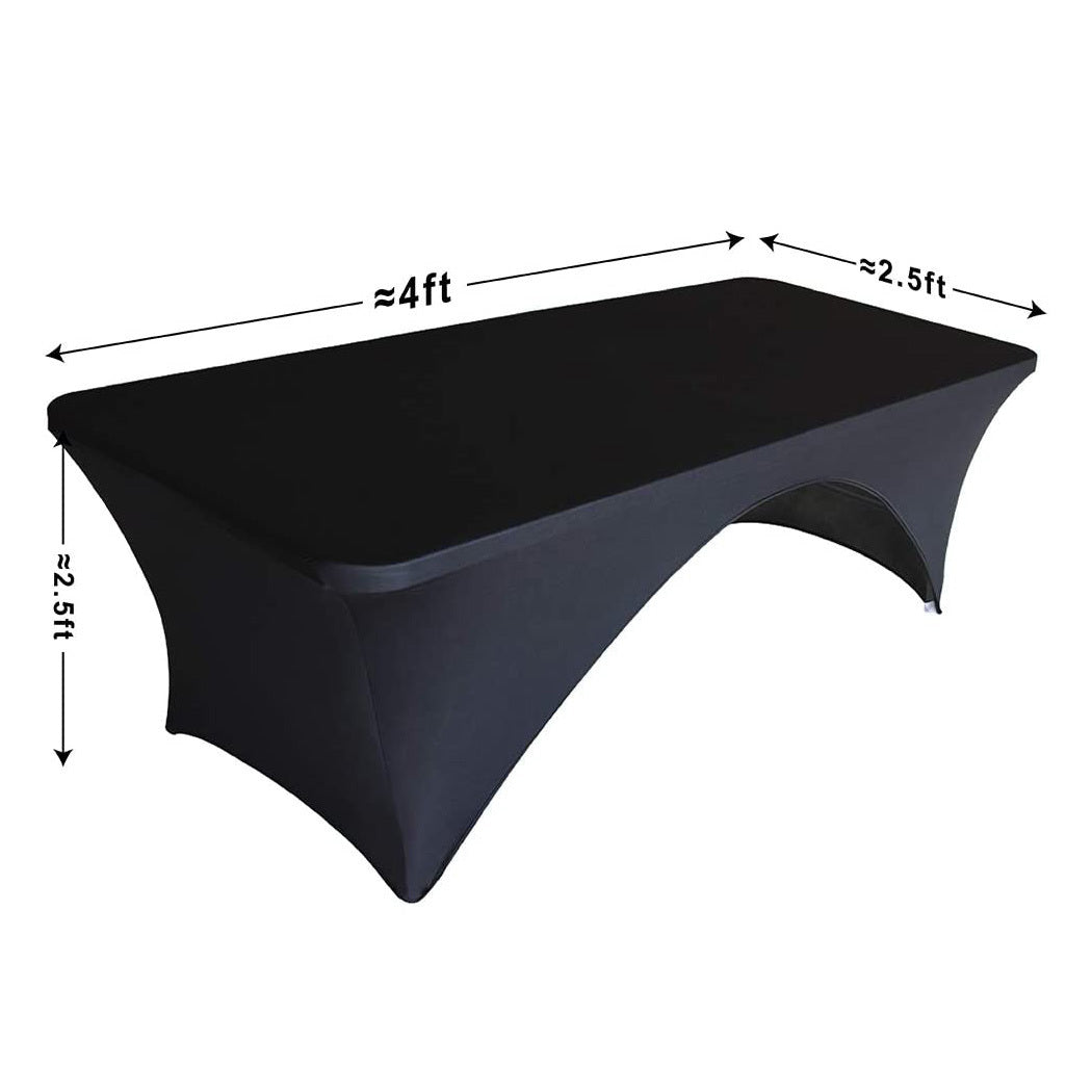 Spandex Table Cover: This Synthetic, Tight-Fitting Cover is Washable, Wrinkle Resistant, and Stretchy for Rectangular Patio Tables at Events, Weddings, Banquets, and Parties - 1 Piece