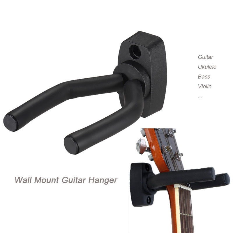 Display your guitar stylishly and securely with this wall mount, includes hooks and picks.