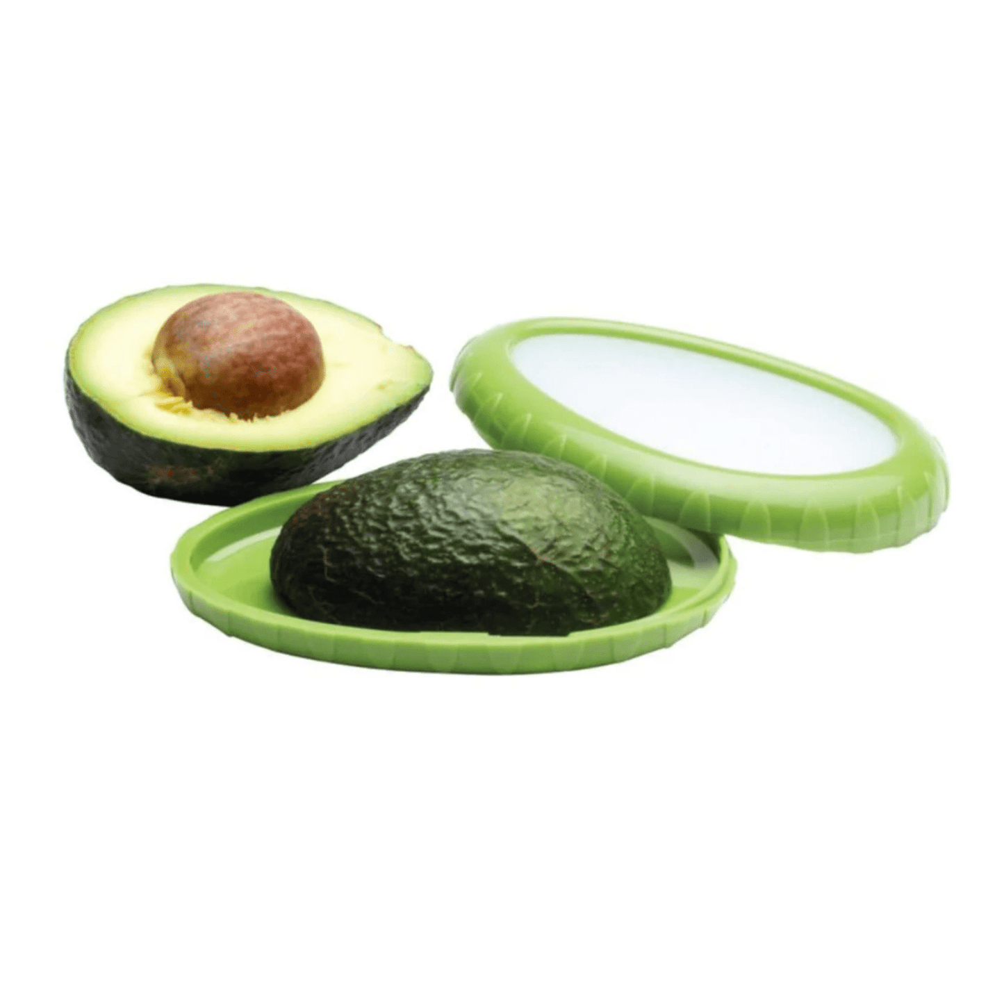 Reusable Avocado and Tomato Holder with 1 set - Great for storing fruits and vegetables like apples, garlic, onions, lemons, and potatoes - Can be hand washed or placed in the dishwasher - A convenient kitchen accessory for storage.