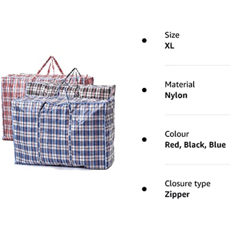 1 piece of XL Heavy-Duty Moving Packing Bags, Reusable Zip Bag for Storing and High Capacity Clothing Storage