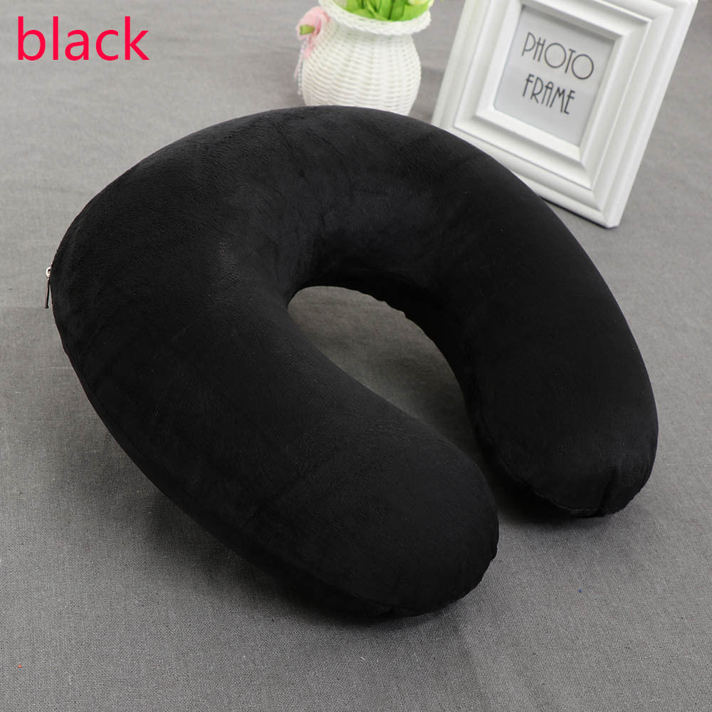 Travel in comfort with this Plush Memory Foam U-Shaped Travel Neck Pillow. Designed to provide optimal support for your head and neck, this cushion is perfect for long flights and daily relaxation. The machine washable cover makes it easy to keep clean