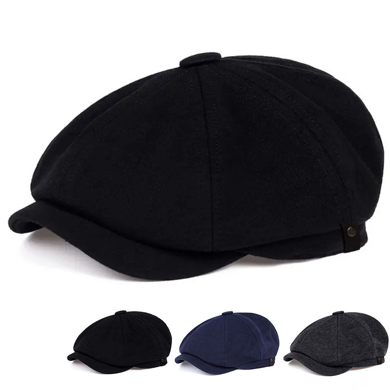 Lightweight unisex beret in solid color for casual wear, suitable for both women and men.