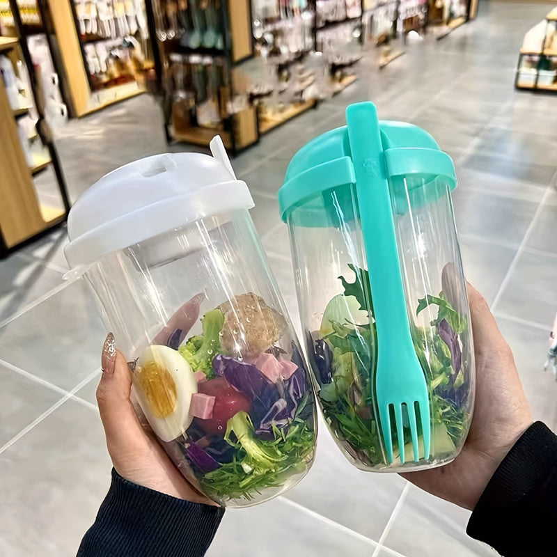 Large Capacity Salad Shaker with Portable Dressing Rack, Perfect for Picnics and Lunches. Easy to Clean and a Must-Have Addition to Your Kitchen Supplies and Tools.