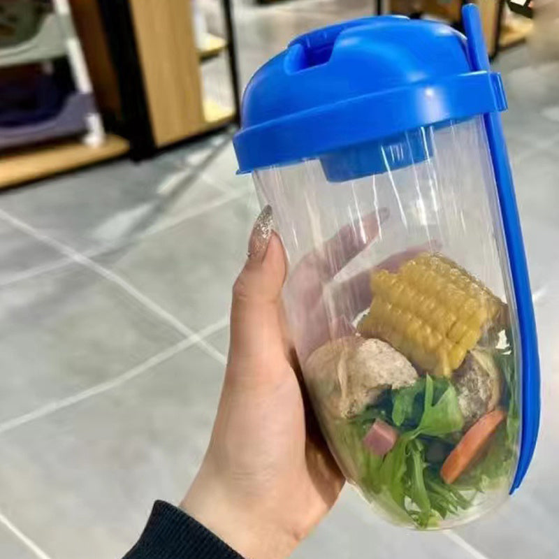 Large Capacity Salad Shaker with Portable Dressing Rack, Perfect for Picnics and Lunches. Easy to Clean and a Must-Have Addition to Your Kitchen Supplies and Tools.