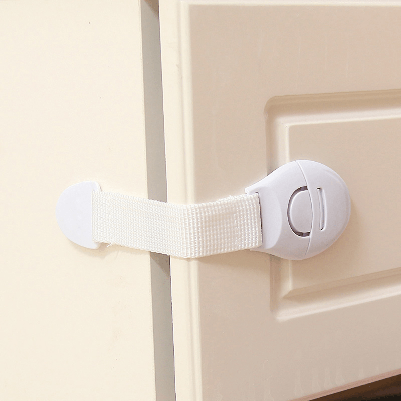 Purchase a set of 5 or 10 Child Safety Cabinet Locks to protect your little ones from accessing dangerous items in cabinets and drawers. These locks are made of sturdy plastic and make great gifts for Christmas, Halloween, or Thanksgiving Day.