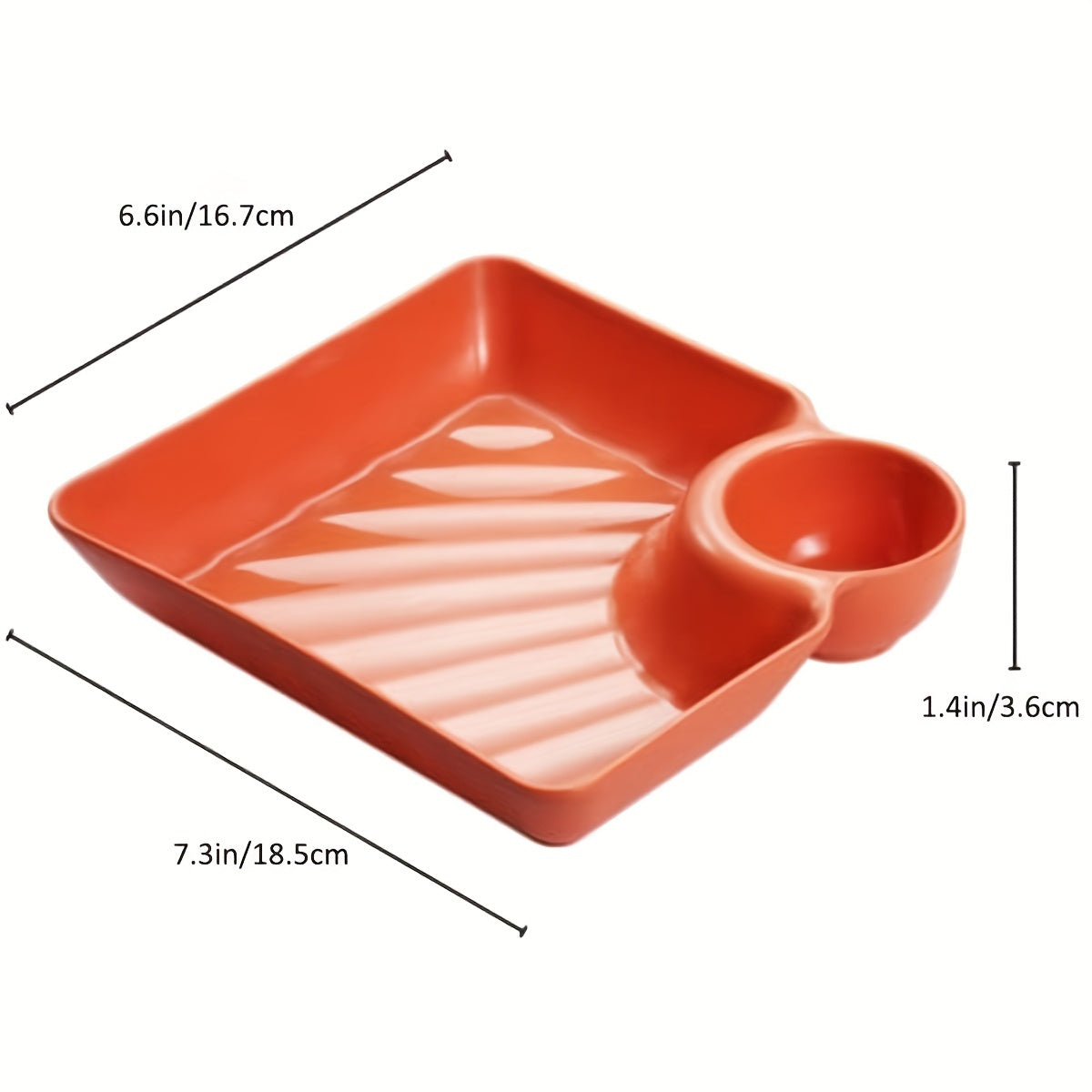 4-piece plastic serving platter set, 18.54cm x 16.76cm, food-safe trays for snacks, durable plates for appetizers and charcuterie, versatile dishes for sushi.