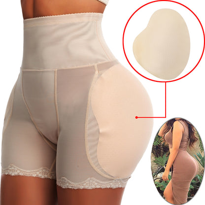 Women's high waist trainer with hip and butt padding for tummy control and thigh slimming.