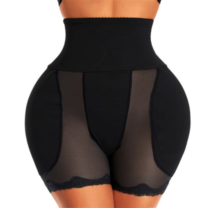 Women's high waist trainer with hip and butt padding for tummy control and thigh slimming.