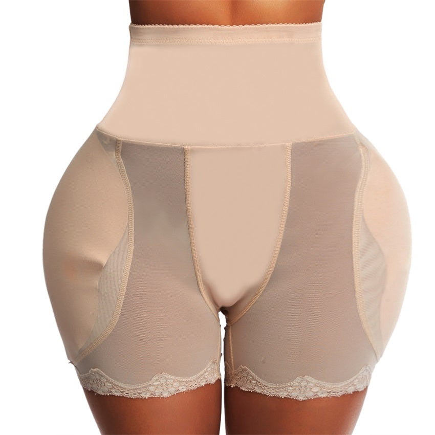 Women's high waist trainer with hip and butt padding for tummy control and thigh slimming.