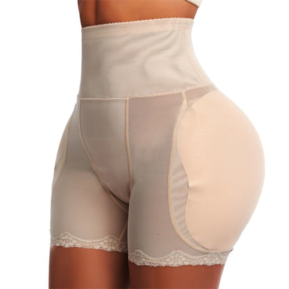 Women's high waist trainer with hip and butt padding for tummy control and thigh slimming.